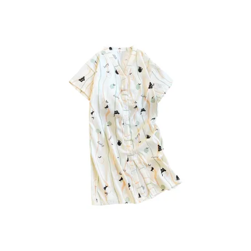 O'MESIK Little Черный Кот Женские Ночные Рубашки