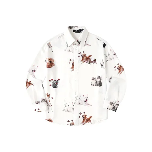 WHOOSIS Белый Унисекс Рубашки