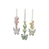 Цветочный, Бабочка, Розовый + Зеленый + Желтый