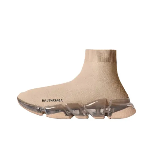 Balenciaga Speed 2,0 High Топ Повседневная обувь Женская Бежевая