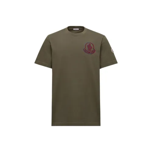 Moncler Оливково-зеленые Мужские T-рубашки