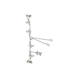 Однобортный цепной ремешок [Розовый, Белый, Бабочка]