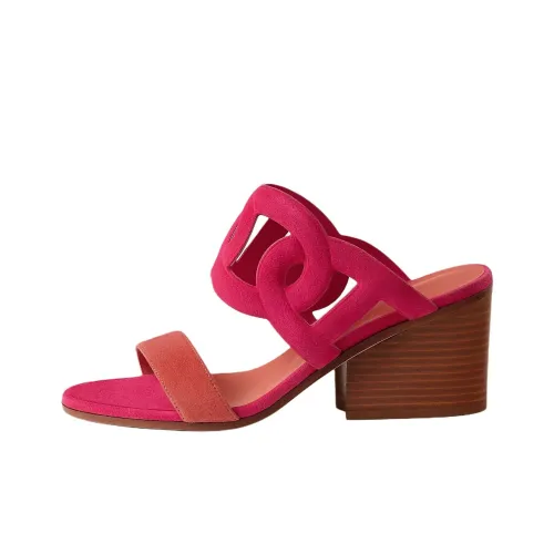 HERMES Слипоны 7 см Женские Розовые