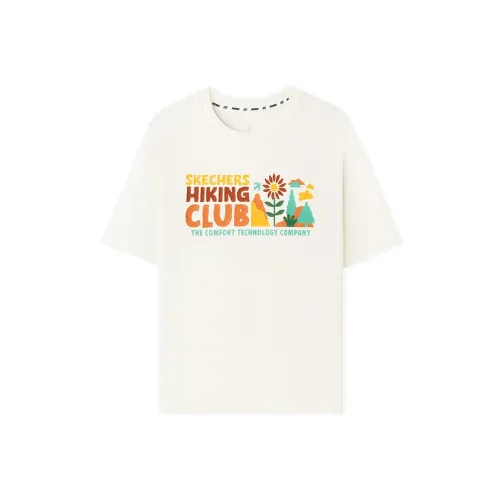 Skechers Белый 06B7 Унисекс T-рубашки