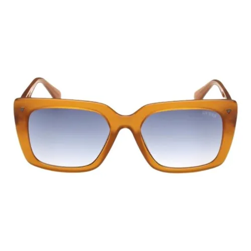 GUESS Пластик Квадратные Солнцезащитные очки Мужские Оранжевые