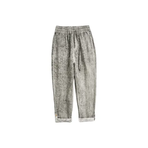 OGQG Light Gray Men's Casual Pants OGQG Светло-серые Мужские Повседневные Штаны