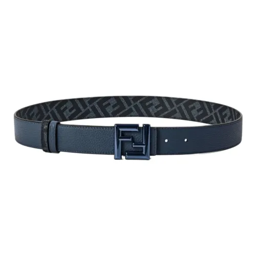 FENDI Кожаные ремни Мужской Синий Ширина 3,5CM