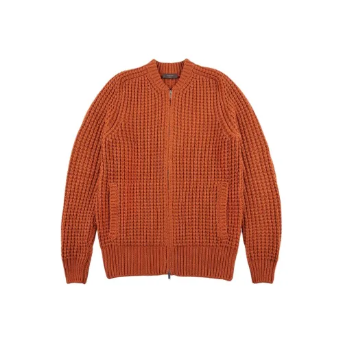 Zanone Оранжевый Красный Мужские Свитера