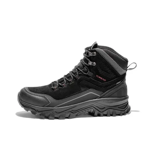 TOREAD Slip-resistant Waterproof Thermal High-Top Mountaineering Shoes Men's Black TOREAD Противоскользящие водонепроницаемые термальные высокие ботинки для альпинизма мужские черные
