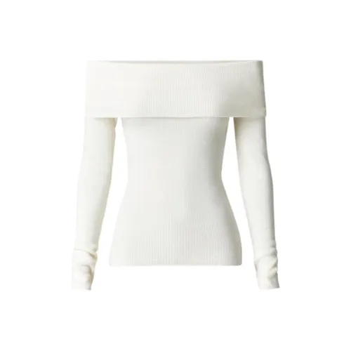 GLASSONS Foldover Off Плечо Длинный рукав Трикотаж Женский