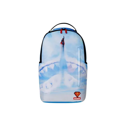 SPRAYGROUND × Супермен Коллаборация Полиэстер Рюкзак Unisex Light Аква-синий