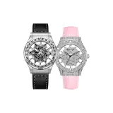 Мужской черный ремешок + женский розовый ремешок