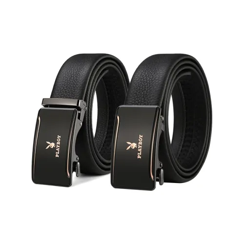 PLAYBOY Collaboration Ремни из крупнозернистой текстуры мужские черные 3,5 см
