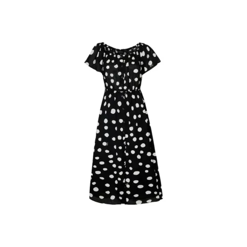 PINKO Черные Женские Короткие Платья с Длинными Рукавами