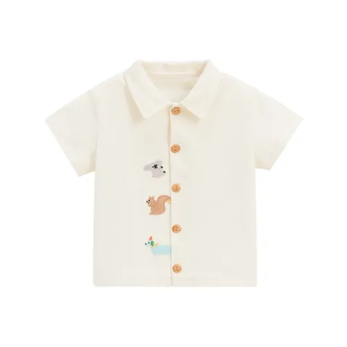 WHITE WHEAT Бежевый Унисекс Повседневные Рубашки