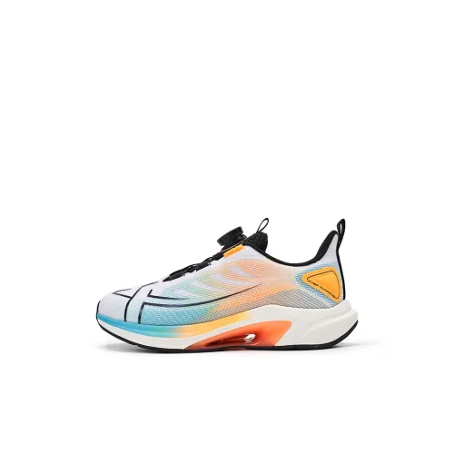 XTEP Ветер Устойчивый к истиранию Отскок Дышащий Низкий Топ Беговые кроссовки Новый Белый Энергия Оранжевый Детский