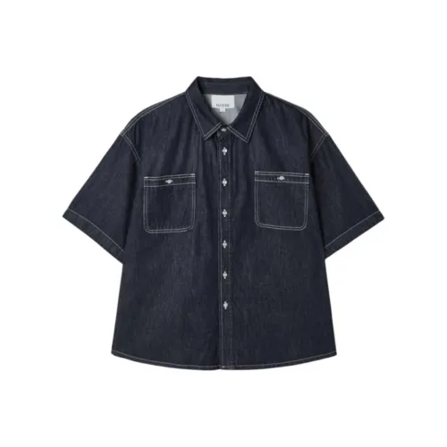 GUESS Мужские рубашки синие и черные