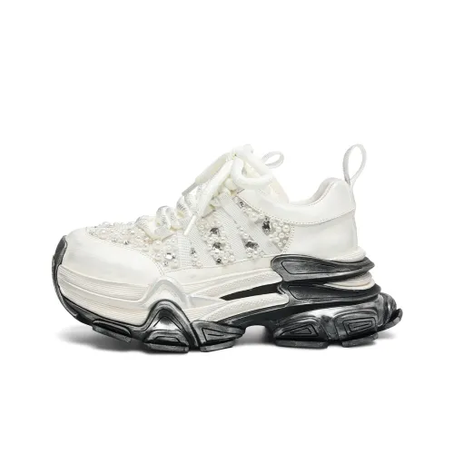 Rosa Bianca Легкий визуально увеличивает рост Низкий топ Толстая подошва Кроссовки Женские