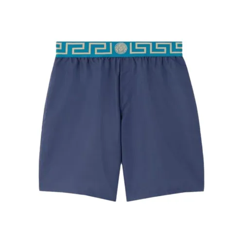 VERSACE Темно-синие мужские пляжные шорты