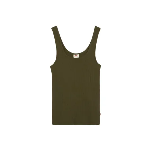 Levis Оливково-зеленые Женские Майки