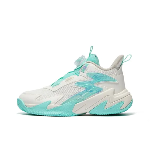 361°KIDS Баскетбольные кроссовки Low Топ Перьевой белый/Фрукты и овощи Зеленый Школьный возраст