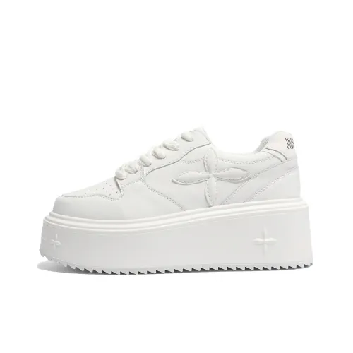 Georgina Goodman Дышащий Легкий Увеличивающий Высоту Низкий Топ Повседневная Обувь Женская Белая