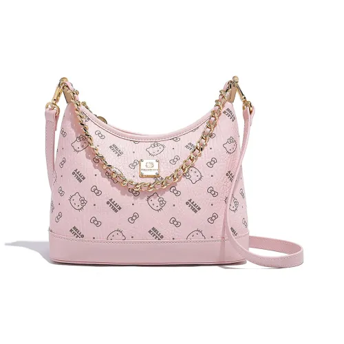 Sanrio Hello Kitty PU (полиуретан) Портативные Сумки через плечо Сумка на плечо Женская Розовая Коричневая Молочно-чайная