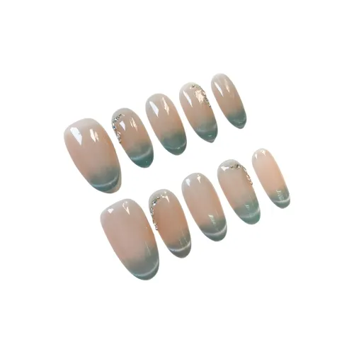 PURUITI Quiet Luxury Collection Короткий Квадратный And Круглый Прозрачный Градиентный Французский