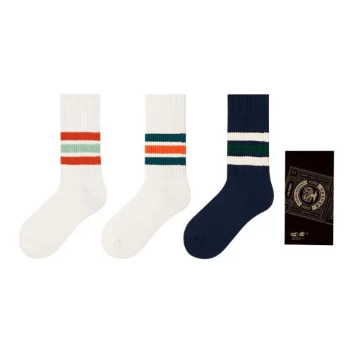 LIANGPU Многоцветные 3 упаковки мужские носки MID до икры