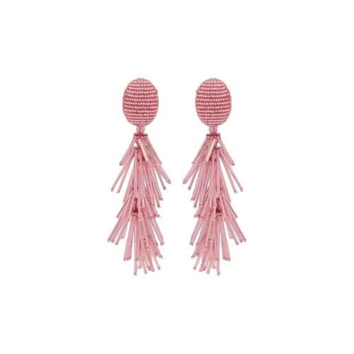 OSCAR DE LA RENTA Стекло Нижняя заколка On Серьги Женские Розовый