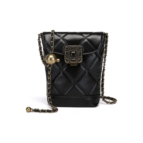 Vowo Чехол для телефона из коровьей кожи женский черный экрю