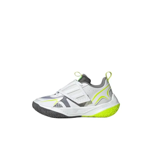 Adidas XENOBURST Slip-resistant Abrasion-resistant Low Top Children's Basketball Shoes White Gray Green Infant