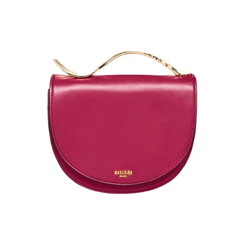 MOSCHINO Кожа Лунный Форма Сумка Портативная Сумка через плечо Сумка на плечо Женская Розовая