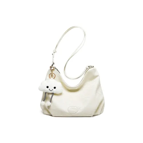 15 MINS Сумка через плечо из синтетической кожи Cloud Bag большая унисекс цвет экрю