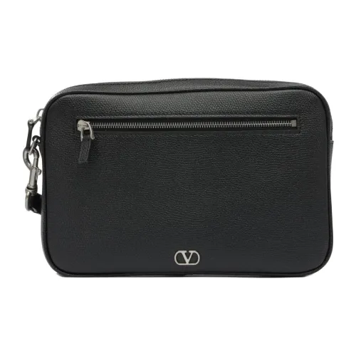 Valentino Vlogo Signature Рельеф Телячья Кожа Клатч Стандартный Женский Черный