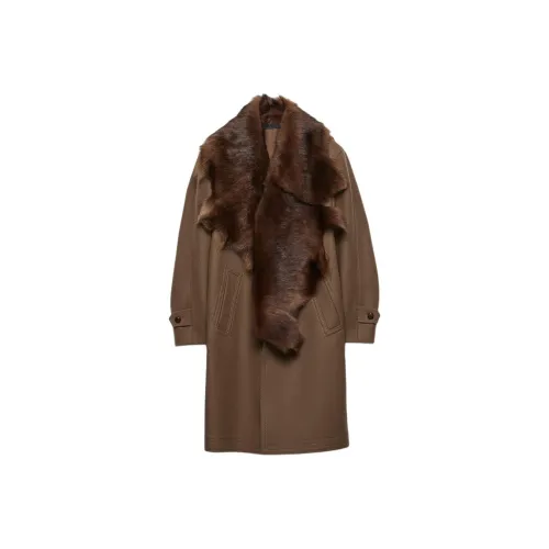 PRADA Bark Коричневый Мужской Пальто