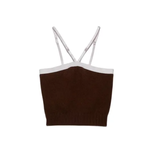 PRADA Темно-коричневый Женский Топ