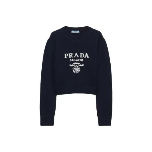 PRADA Морской синий Женские кашемировые свитеры