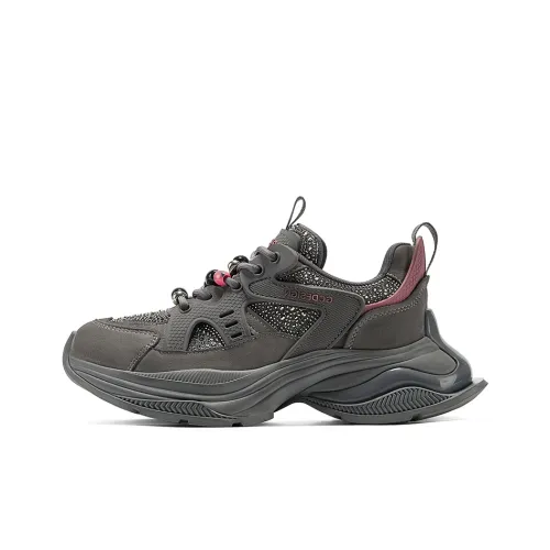 GG CC визуально увеличивает рост Повседневный Низкий Топ Бусины Платформа Массивные Кроссовки Женские