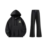 Чёрный свитшот + чёрные джинсы