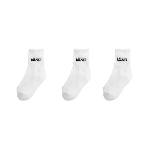 Vans 3 Pack White Kids Socks Ванс 3 Пачка Белые Детские Носки
