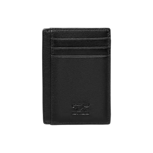 SEPTWOLVES Коровья кожа Держатель для карт Держатель для карт Держатель для карт Мужской Черный