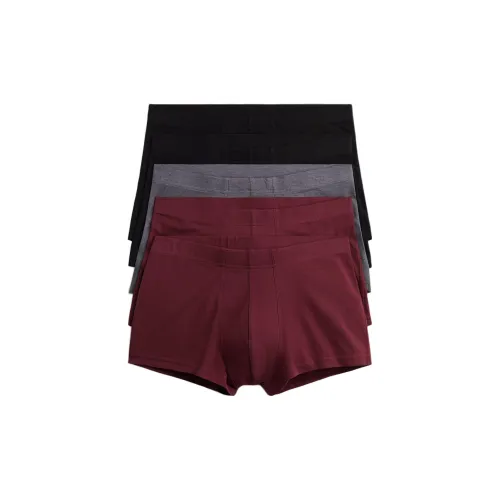 H&M 5 пачек Бордовый Красный 2 + Серый + Черный Мужские боксер-шорты