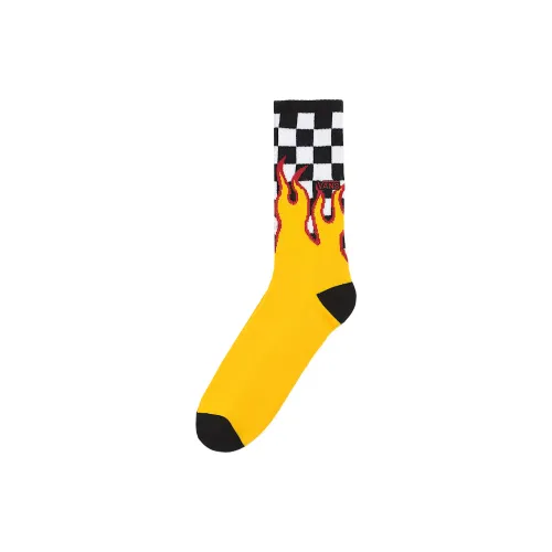VANS Flame Check Желтые Мужские Носки до икры MID