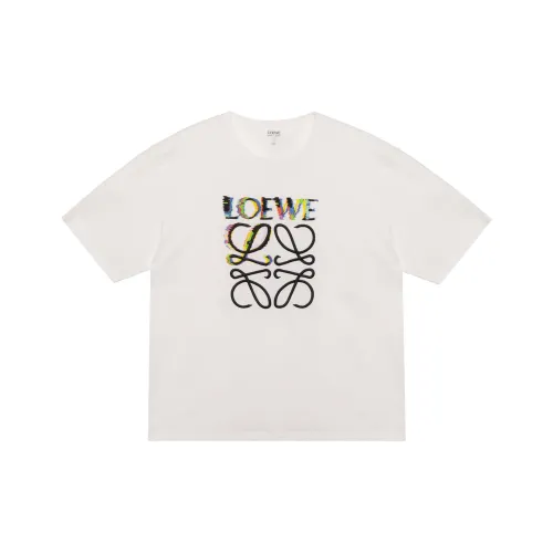 LOEWE Совместное издание GLITCH Принт Белый Мужская T-рубашка