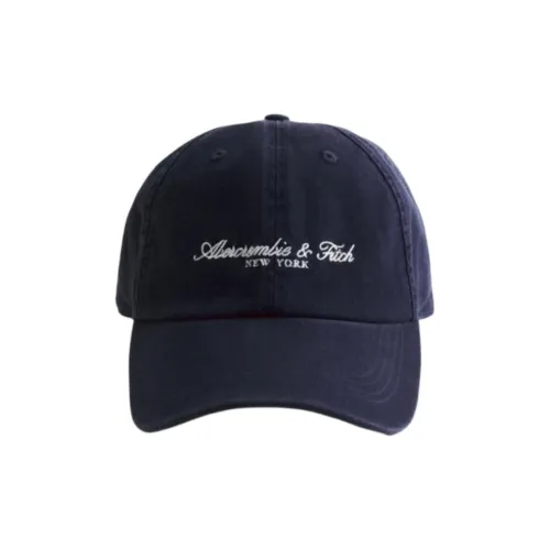 Abercrombie＆Fitch Хлопковые кепки унисекс морского синего цвета