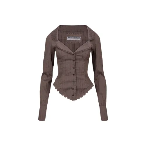 SCULPTOR товар Clover Leaf Blouse Dark Shirt Women's