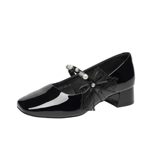 JOSINY Грубый каблук Мэри Джейн Женские обувь