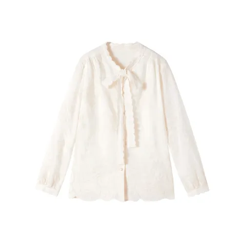 XIANGYING Цапельно-белый Женские Рубашки
