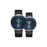 Ремень серебристо-синего цвета